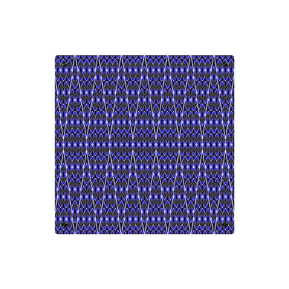 Blue Geometric Acrylic Wall Art Panel — Modern Abstract Pattern