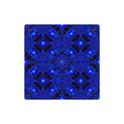 Blue Kaleidoscope Acrylic Wall Art Panel — Geometric Starburst Decor