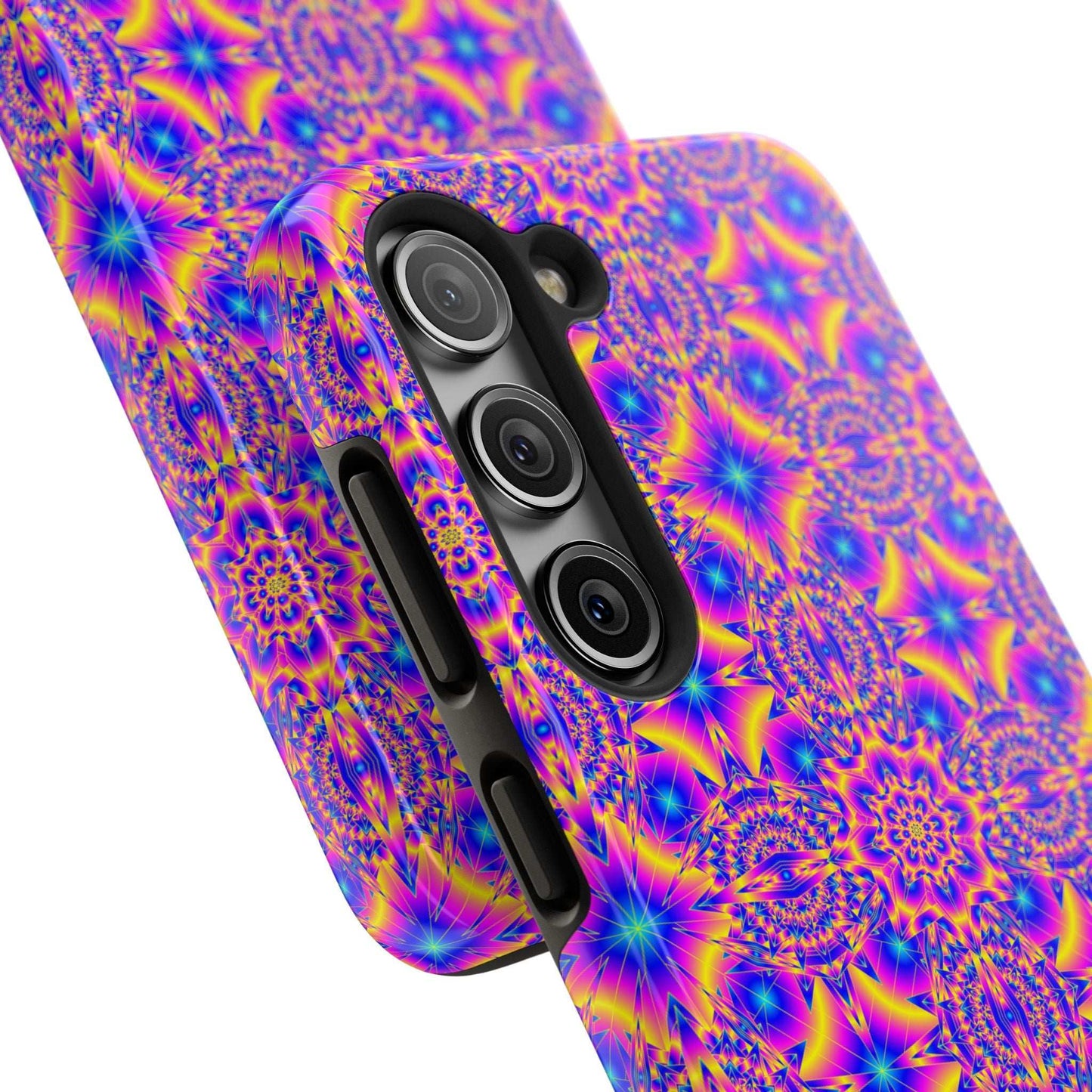 Psychedelic Kaleidoscope Tough Phone Case — Vibrant Geometric Pattern