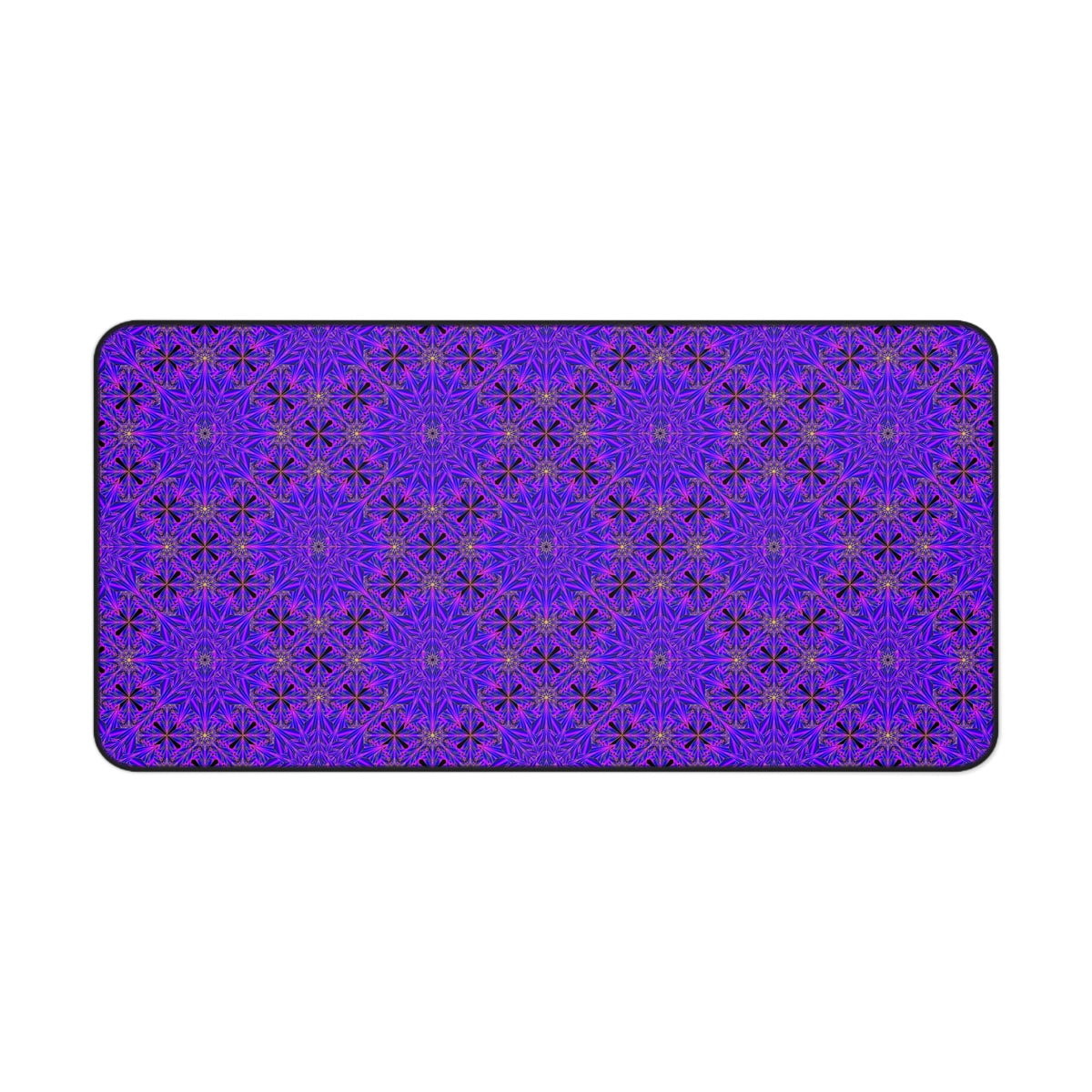 Purple Geometric Mandala Desk Mat — Premium Office & Gaming Desk Pad