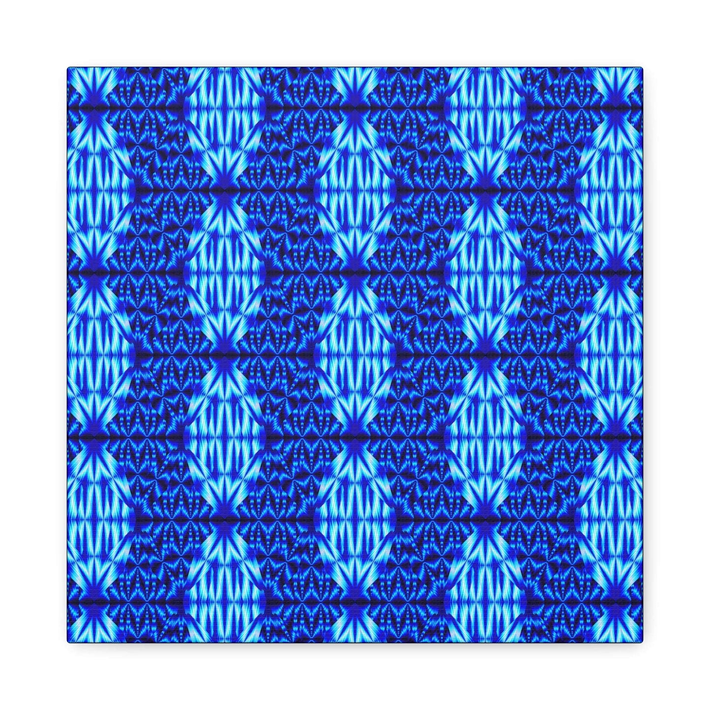 Blue Kaleidoscope Matte Canvas Wall Art
