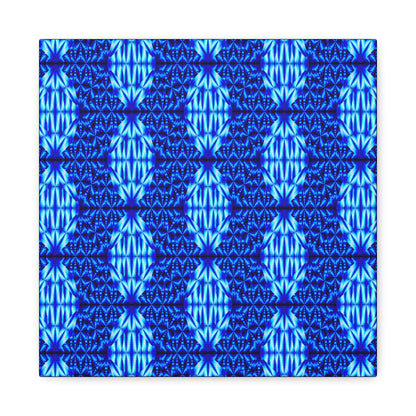 Blue Kaleidoscope Matte Canvas Wall Art