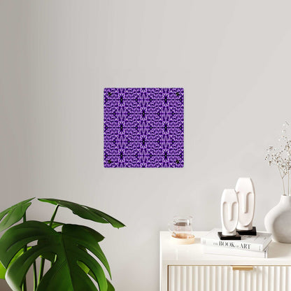Purple Kaleidoscope Acrylic Wall Panel — Geometric Abstract Home Decor
