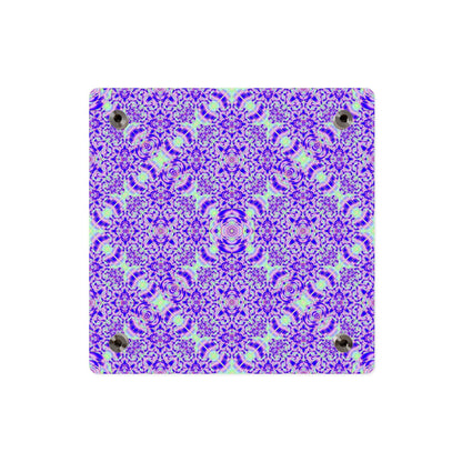 Psychedelic Kaleidoscope Acrylic Wall Art Panel — Vibrant Purple & Neon Green Geometric Decor