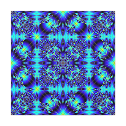 Blue Kaleidoscope Matte Canvas Wall Art — Stretched 1.25"