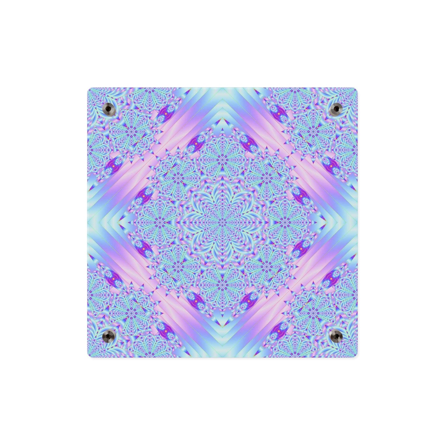 Acrylic Panel — Pastel Kaleidoscope Mandala Wall Art