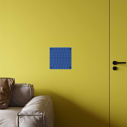 Blue Geometric Acrylic Wall Panel - Modern Abstract Pattern Art