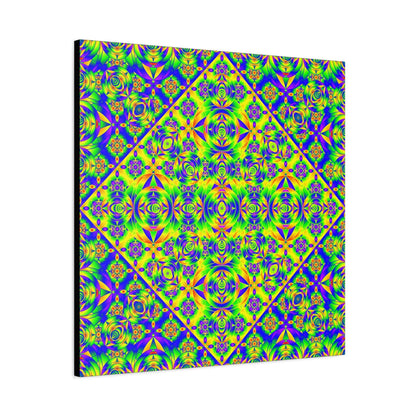 Psychedelic Kaleidoscope Matte Canvas Art — Vibrant Geometric Wall Decor