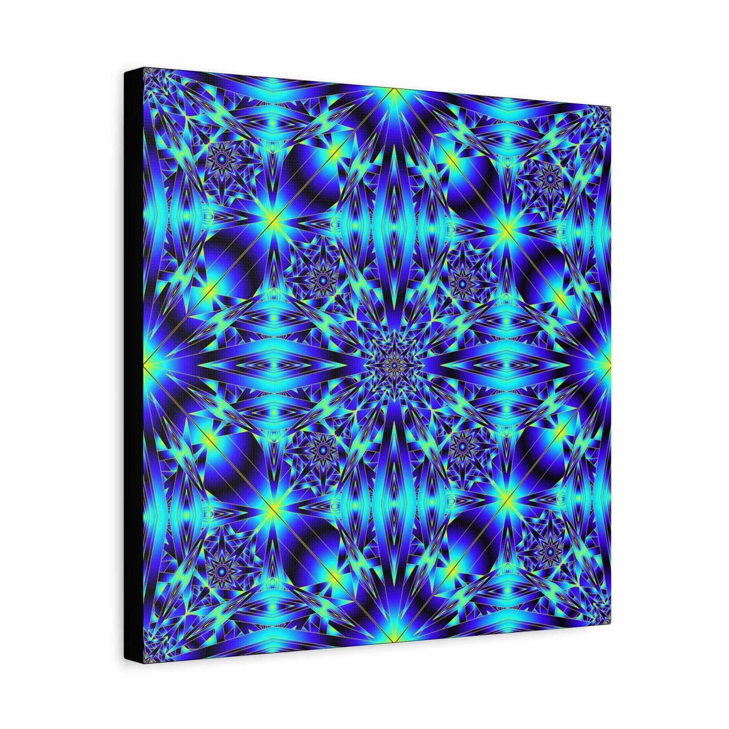 Blue Kaleidoscope Matte Canvas Wall Art — Stretched 1.25"