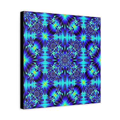 Blue Kaleidoscope Matte Canvas Wall Art — Stretched 1.25"