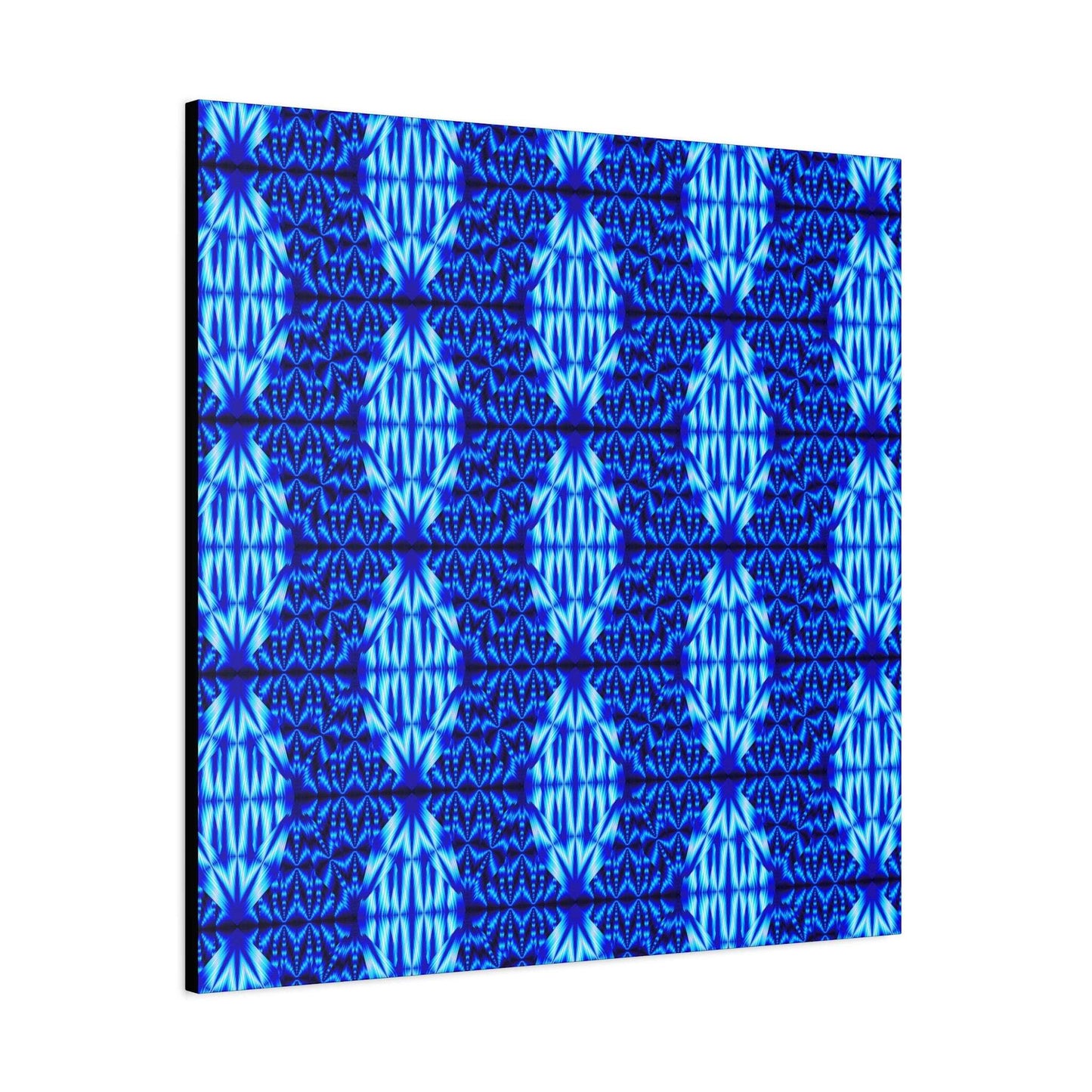 Blue Kaleidoscope Matte Canvas Wall Art
