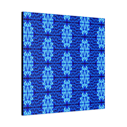 Blue Kaleidoscope Matte Canvas Wall Art