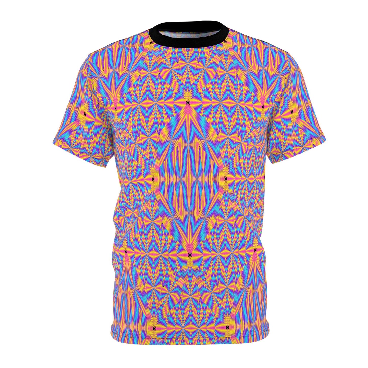 Psychedelic Kaleidoscope Tee — Vibrant All-Over Print Graphic T-Shirt
