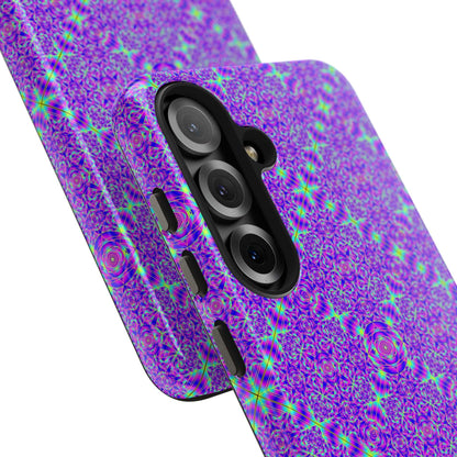 Purple Kaleidoscope Tough Phone Case — Protective iPhone Cover with Vibrant Geometric Pattern
