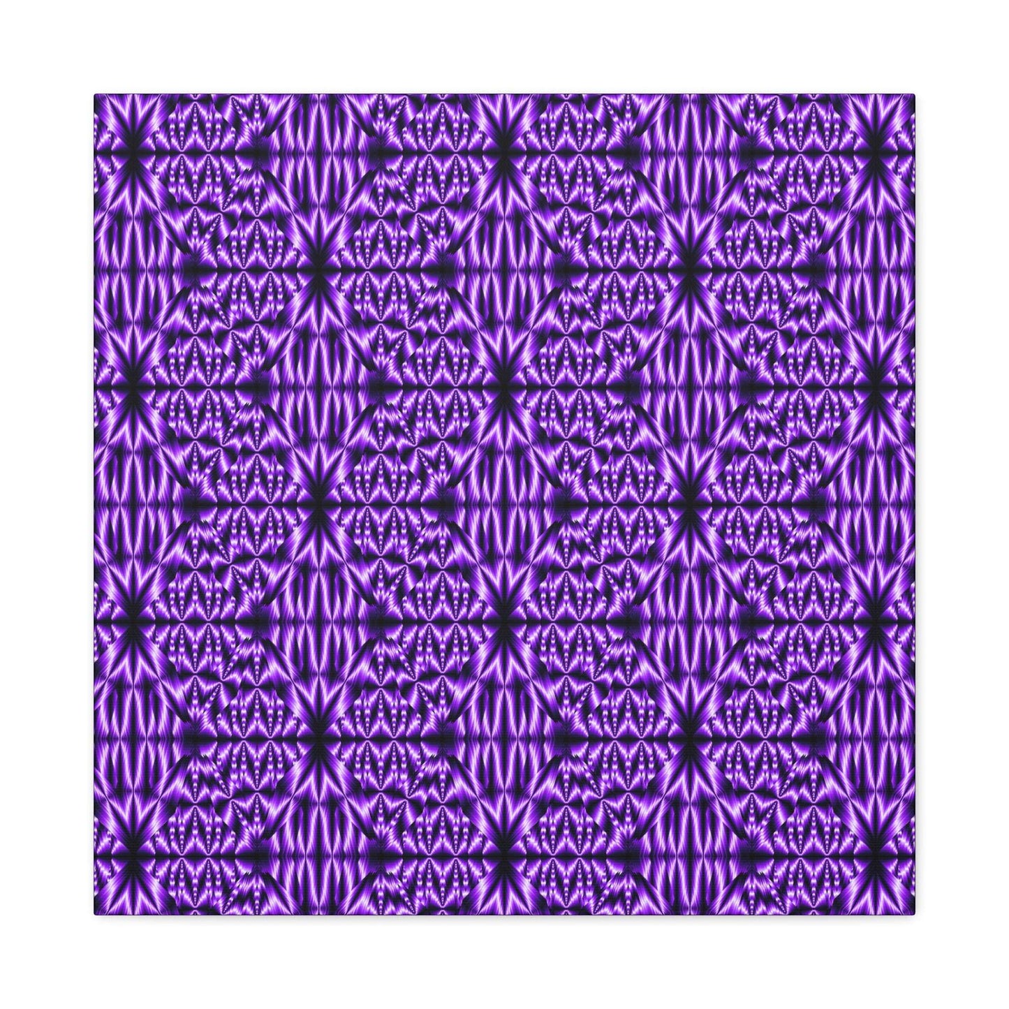 Purple Geometric Pattern Matte Canvas