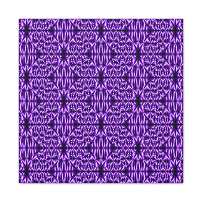 Purple Geometric Pattern Matte Canvas