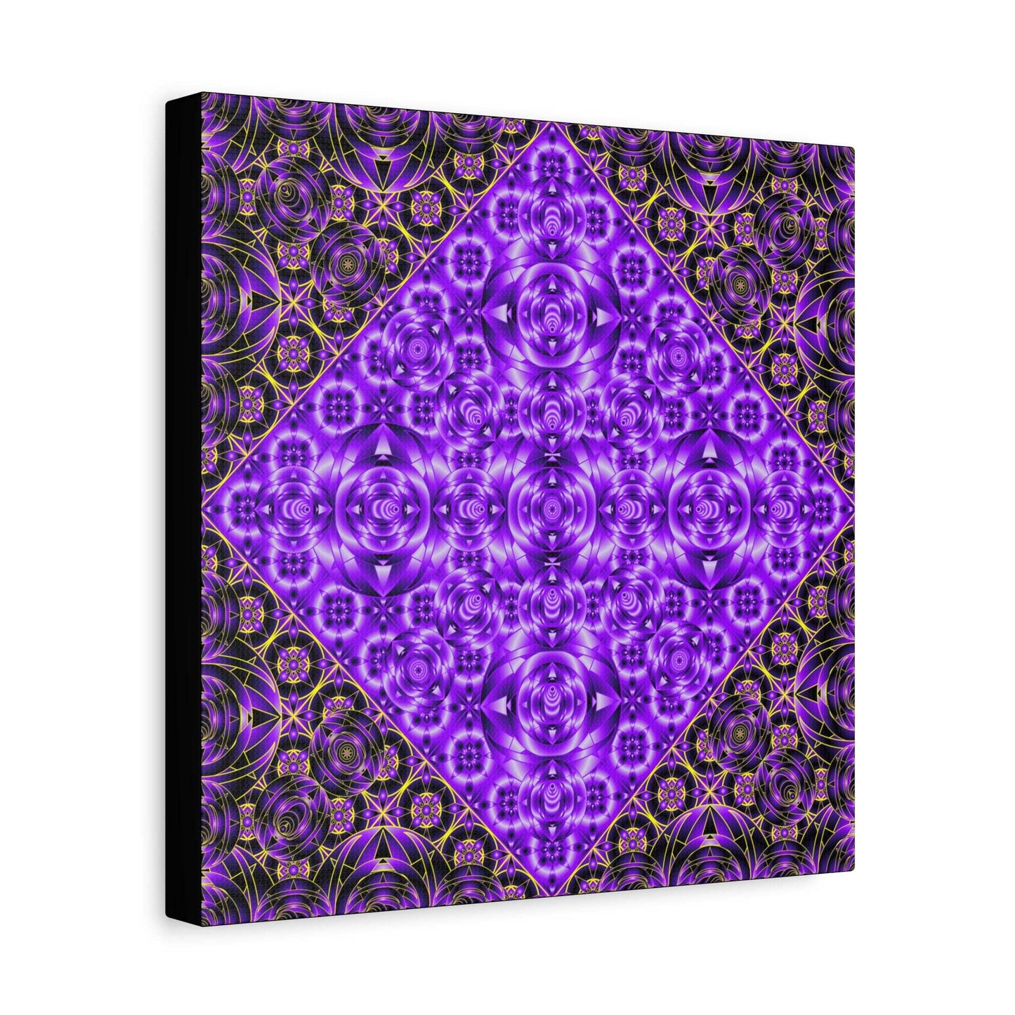 Purple Kaleidoscope Canvas Art — Vibrant Geometric Wall Decor