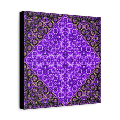 Purple Kaleidoscope Canvas Art — Vibrant Geometric Wall Decor