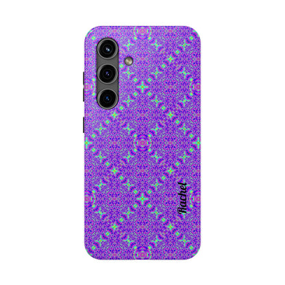 Purple Kaleidoscope Tough Phone Case — Protective iPhone Cover with Vibrant Geometric Pattern