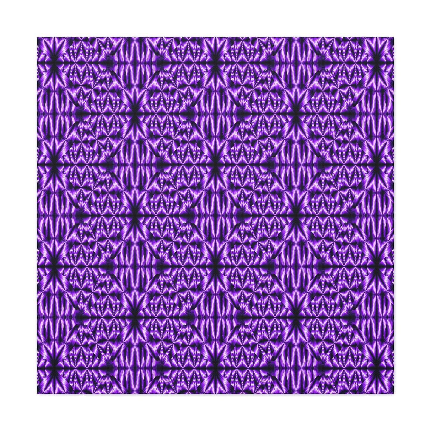Purple Geometric Pattern Matte Canvas