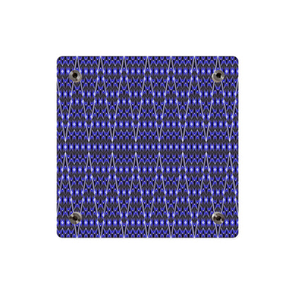 Blue Geometric Acrylic Wall Art Panel — Modern Abstract Pattern