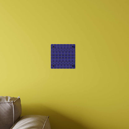 Blue Geometric Acrylic Wall Art Panel — Modern Abstract Pattern