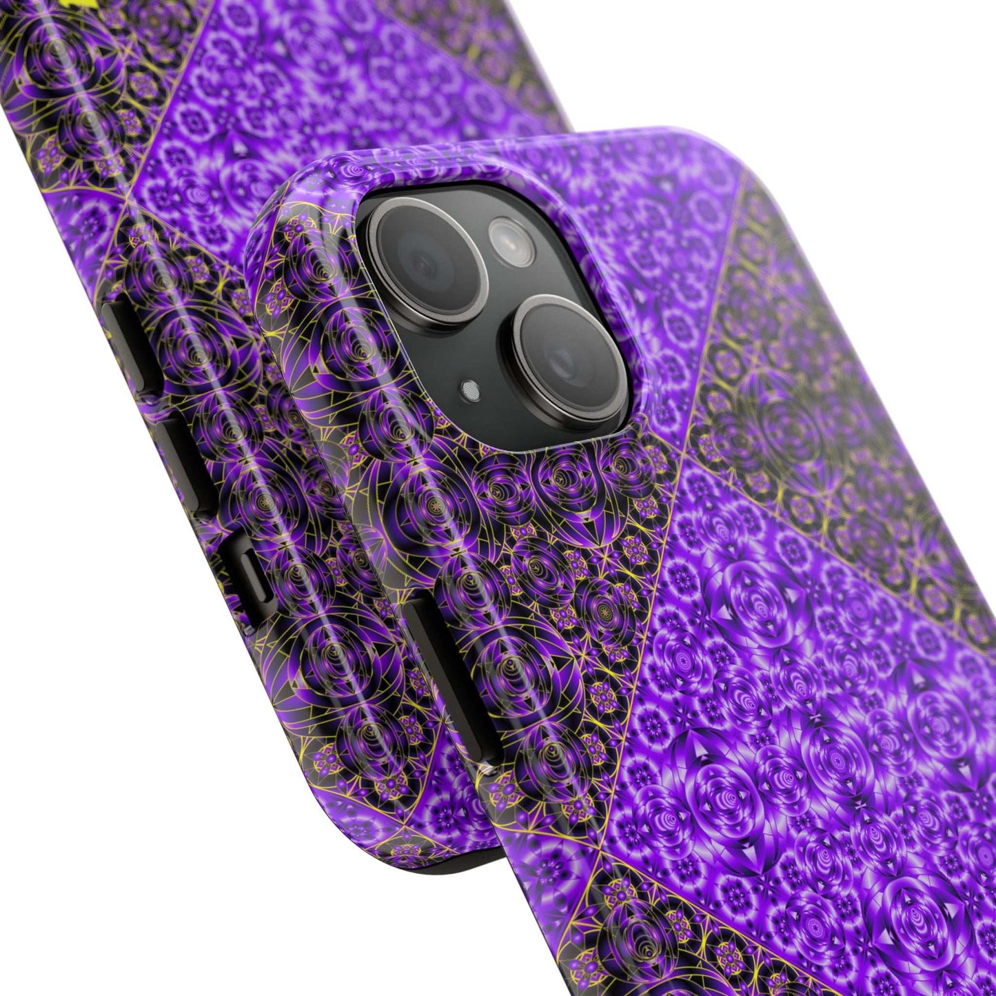 Personalized Purple Mosaic Tough Phone Case — Custom Name Phone Cover