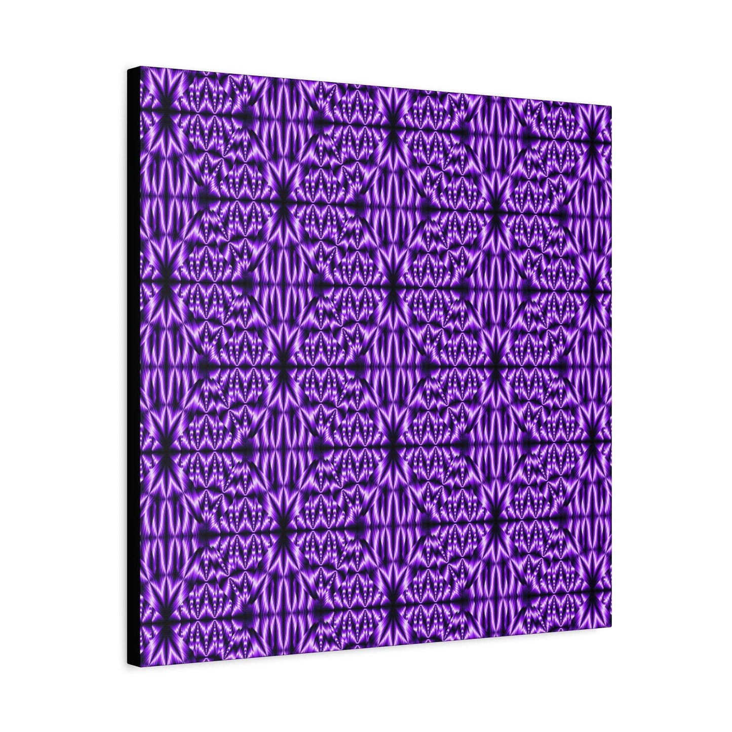 Purple Geometric Pattern Matte Canvas