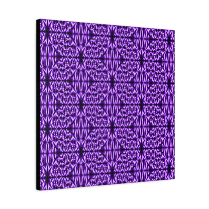 Purple Geometric Pattern Matte Canvas