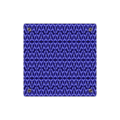 Blue Geometric Pattern Acrylic Wall Art Panel