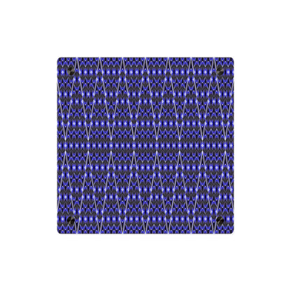 Blue Geometric Acrylic Wall Art Panel — Modern Abstract Pattern