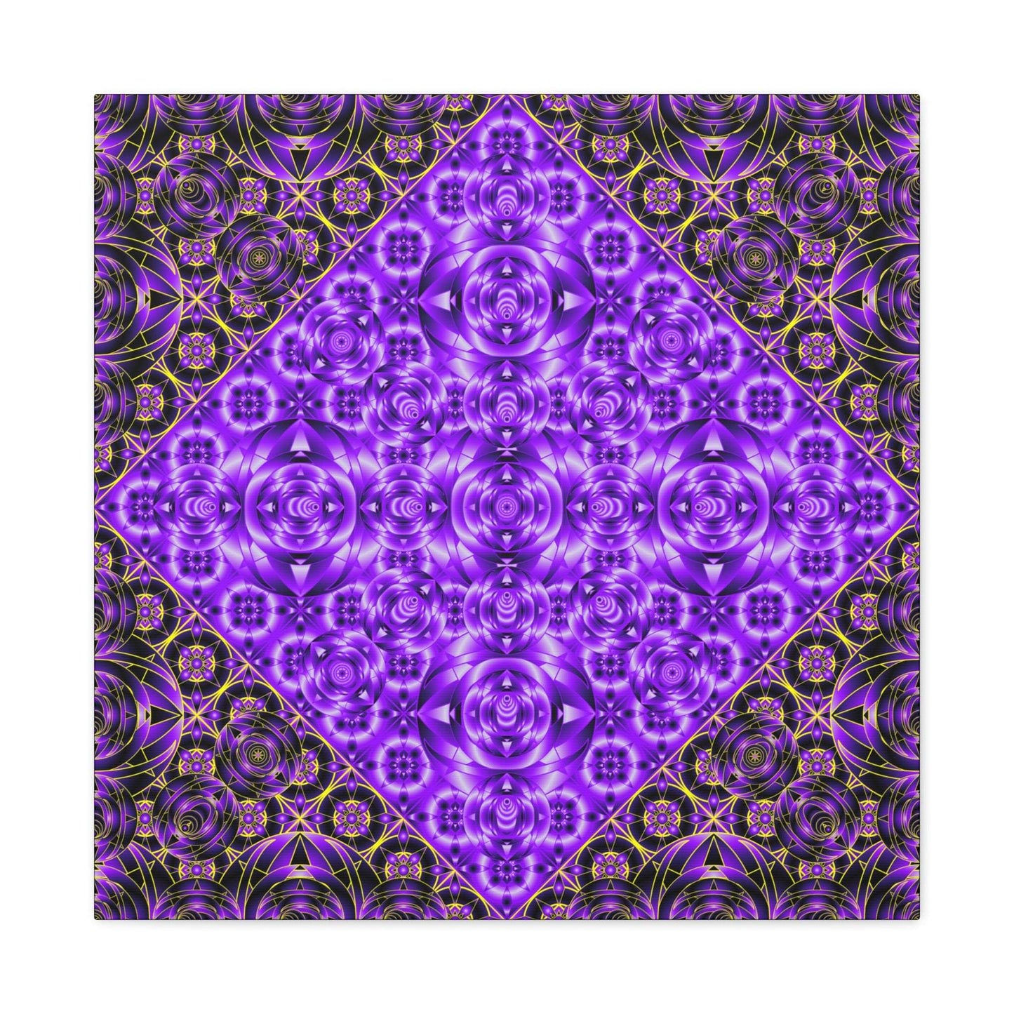Purple Kaleidoscope Canvas Art — Vibrant Geometric Wall Decor