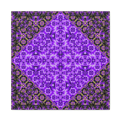 Purple Kaleidoscope Canvas Art — Vibrant Geometric Wall Decor