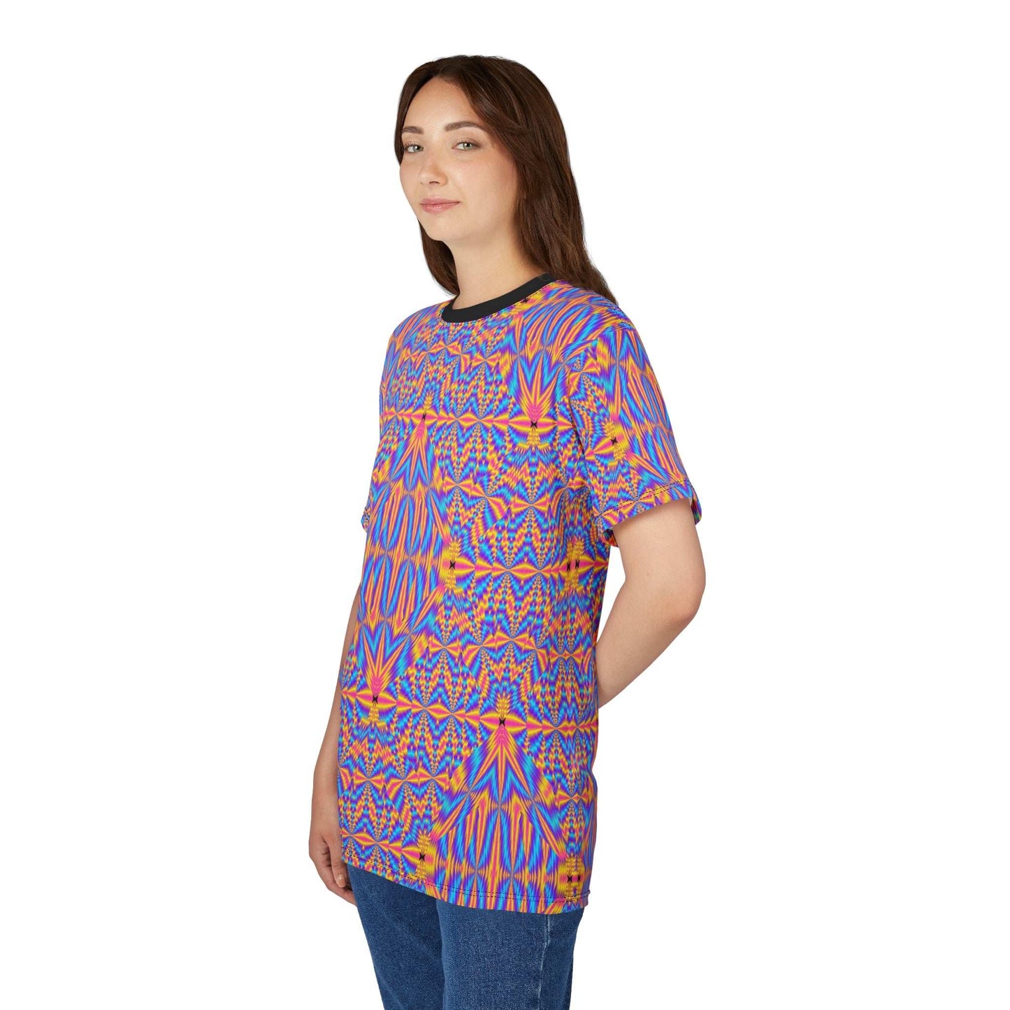 Psychedelic Kaleidoscope Tee — Vibrant All-Over Print Graphic T-Shirt