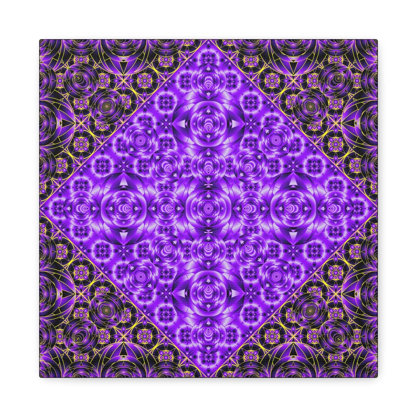 Purple Kaleidoscope Canvas Art — Vibrant Geometric Wall Decor