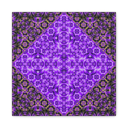 Purple Kaleidoscope Canvas Art — Vibrant Geometric Wall Decor