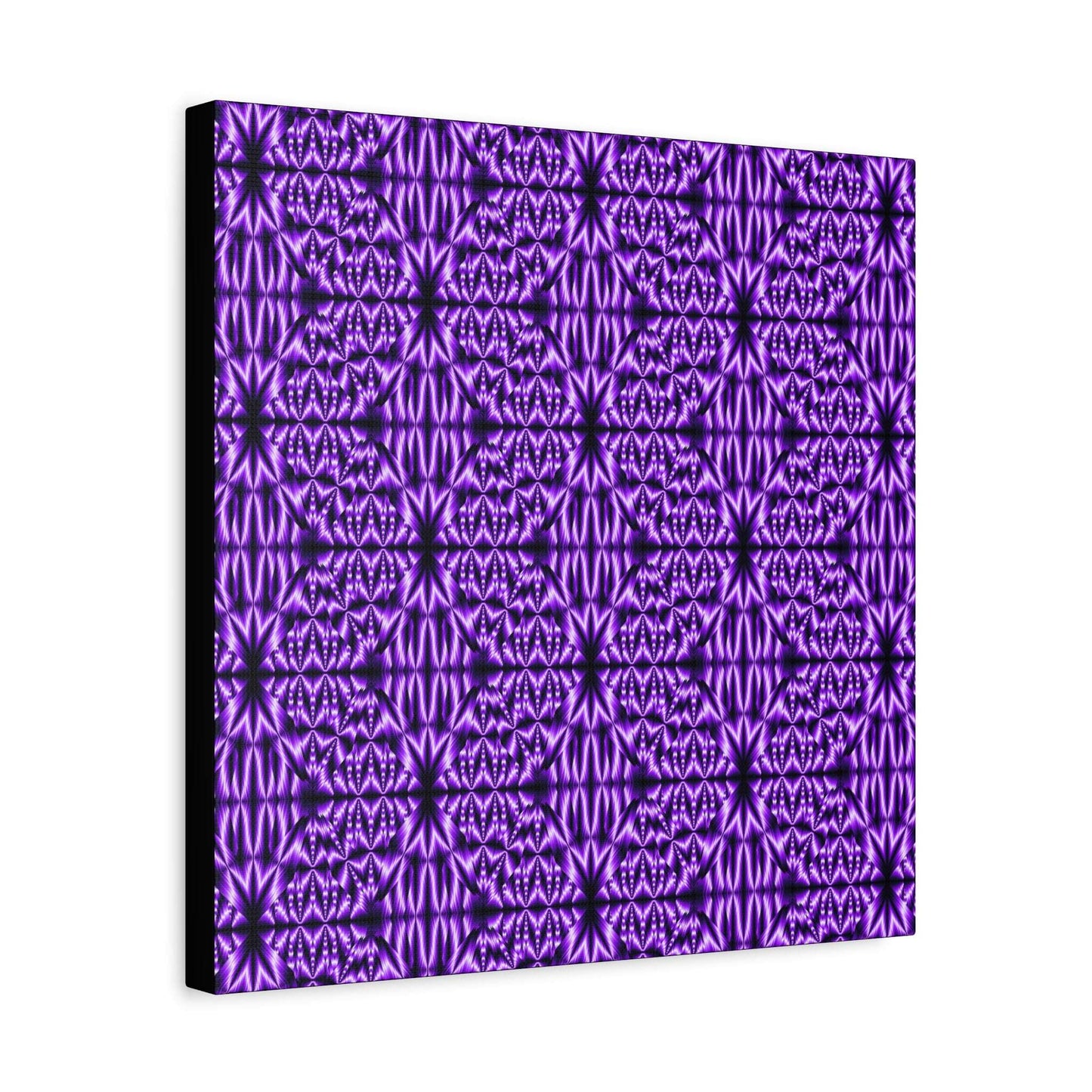 Purple Geometric Pattern Matte Canvas