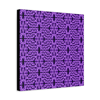 Purple Geometric Pattern Matte Canvas