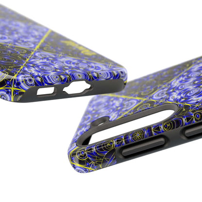 Blue Mandala Tough Phone Case — Personalized Name Option