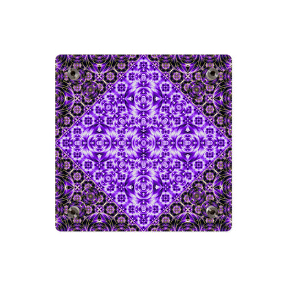 Purple Kaleidoscope Acrylic Wall Art Panel — Geometric Mandala Decor