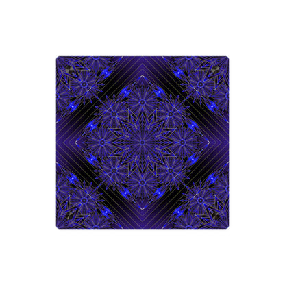 Acrylic Wall Art Panel — Deep Indigo Geometric Mandala