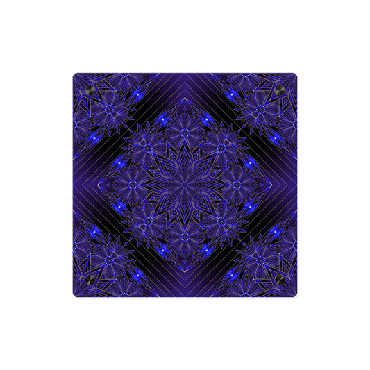 Acrylic Wall Art Panel — Deep Indigo Geometric Mandala