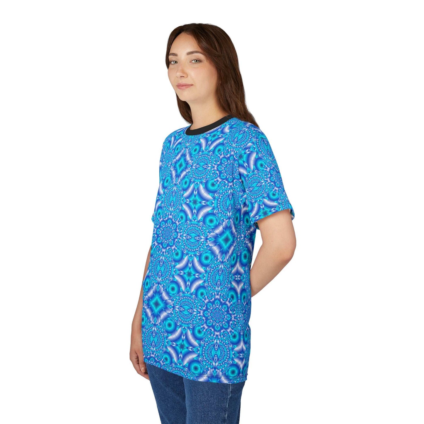 Blue Kaleidoscope All-Over Print T-Shirt