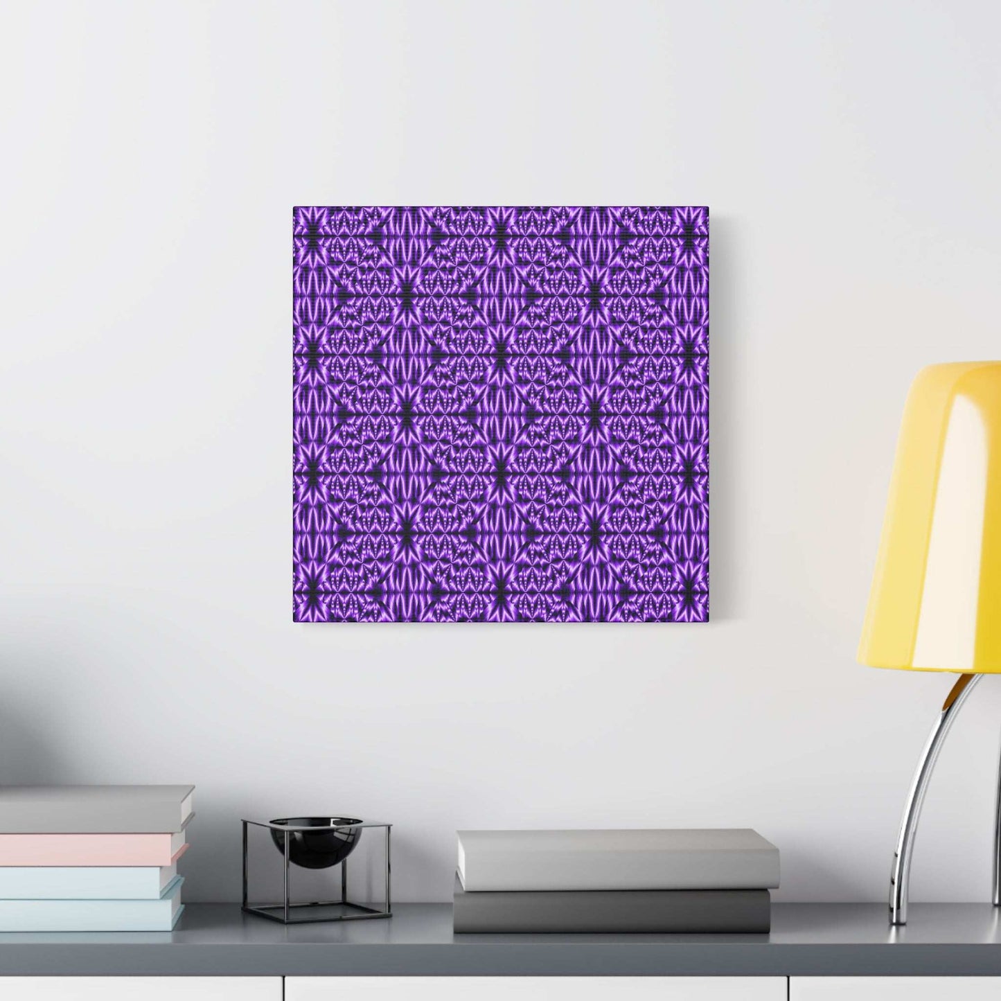 Purple Geometric Pattern Matte Canvas