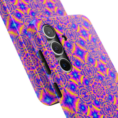 Psychedelic Kaleidoscope Tough Phone Case — Vibrant Geometric Pattern