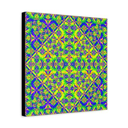 Psychedelic Kaleidoscope Matte Canvas Art — Vibrant Geometric Wall Decor