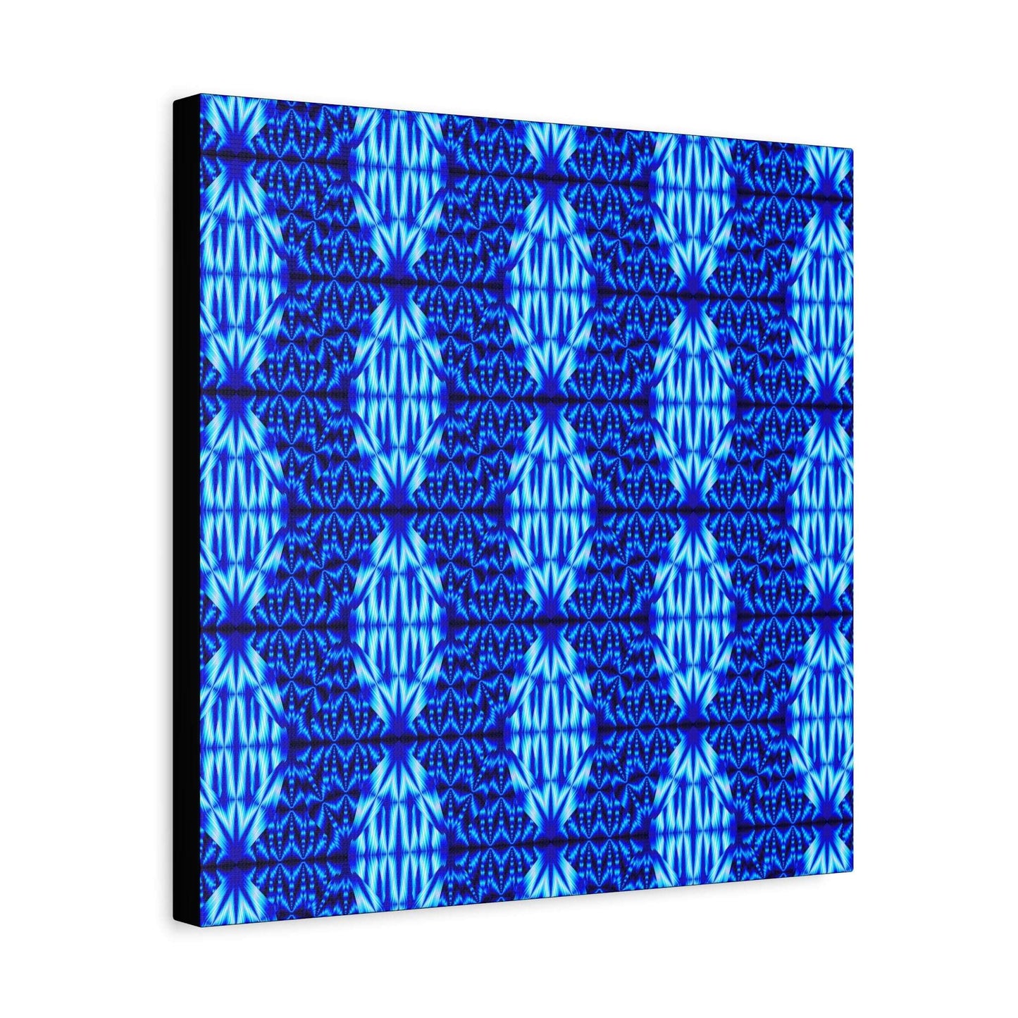 Blue Kaleidoscope Matte Canvas Wall Art