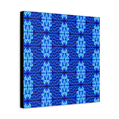 Blue Kaleidoscope Matte Canvas Wall Art
