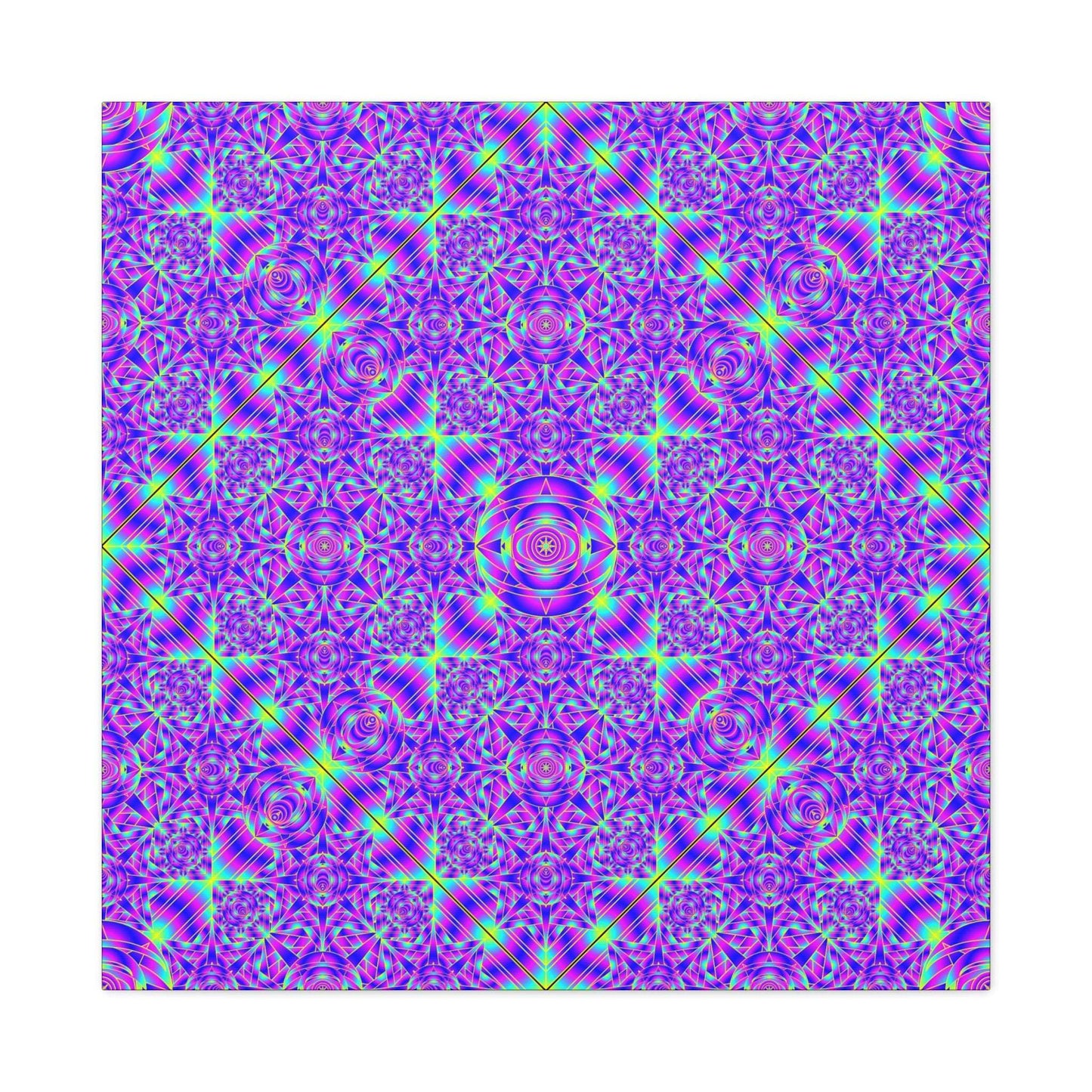 Kaleidoscope Purple Geometric Canvas