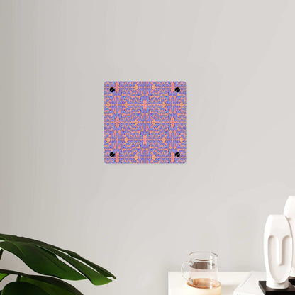 Acrylic Wall Art Panel — Pink & Blue Geometric Kaleidoscope
